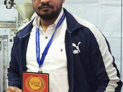 sabir ahmed with award